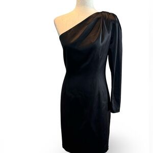 Elie Tahari One-Shoulder Little Black Black Occasion Dress Cocktail Dress SZ 8!